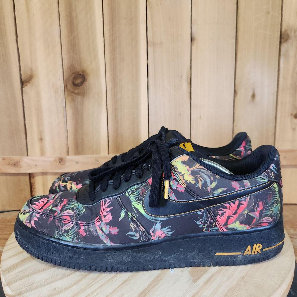 Nike Air Force 1 Low Shoes Mens 13 Multicolor Floral Canvas Sneakers BV6068-001